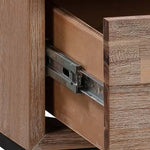 Tallboy with 4 Storage Drawers Assembled Solid Acacia Wooden Construction in Tea Colour - Furniture > Living Room