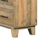 Tallboy with 4 Storage Drawers in Wooden Light Brown Colour - Furniture > Bedroom