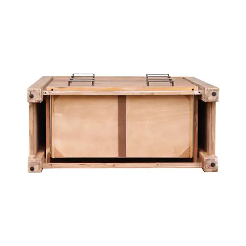 Tallboy with 4 Storage Drawers Solid Wooden Assembled in Oak Colour - Furniture > Living Room