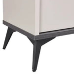 Tallboy with 5 Storage Drawers MDF Combination of Champagne and Black Colour - Furniture > Bedroom > Beds & Bed Frames