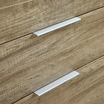 Tallboy with 5 Storage Drawers Natural Wood like MDF in Oak Colour - Furniture > Bedroom