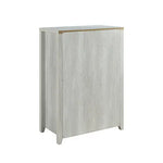 Tallboy with 5 Storage Drawers Natural Wood like MDF in White Ash Colour - Furniture > Living Room