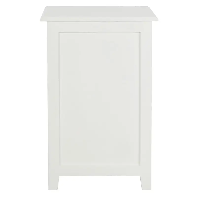 Tasmania 1 Drawer Solid Mahogany Timber Lamp Table (White) - Furniture > Bedroom > Beds & Bed Frames