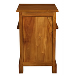 Tasmania 1 Solid Door 1 Drawer Bedside (Light Pecan) - Home & Garden > Decor