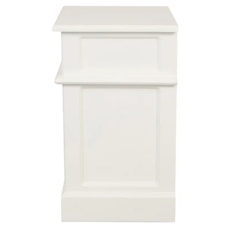 Tasmania 1 Solid Door 1 Drawer Bedside (White) - Home & Garden > Decor