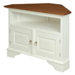 Tasmania 2 Door Corner TV Stand (White Caramel) - Home & Garden > Home & Garden Others