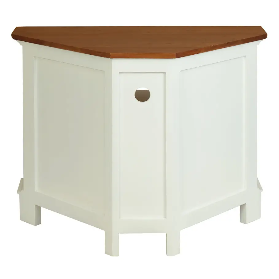 Tasmania 2 Door Corner TV Stand (White Caramel) - Home & Garden > Home & Garden Others