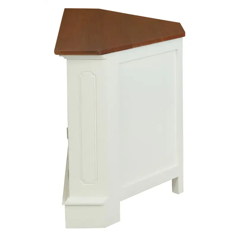 Tasmania 2 Door Corner TV Stand (White Caramel) - Home & Garden > Home & Garden Others