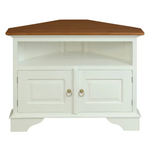 Tasmania 2 Door Corner TV Stand (White Caramel) - Home & Garden > Home & Garden Others