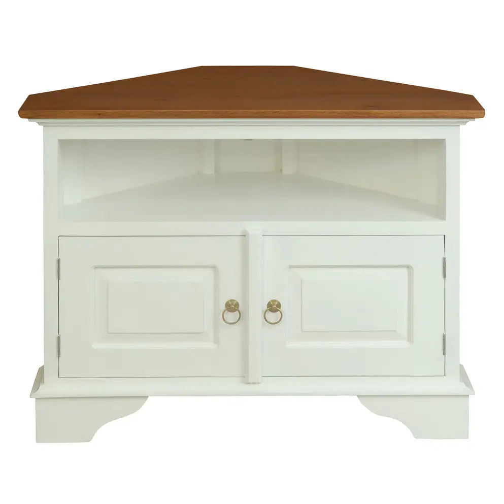 Tasmania 2 Door Corner TV Stand (White Caramel) - Home & Garden > Home & Garden Others