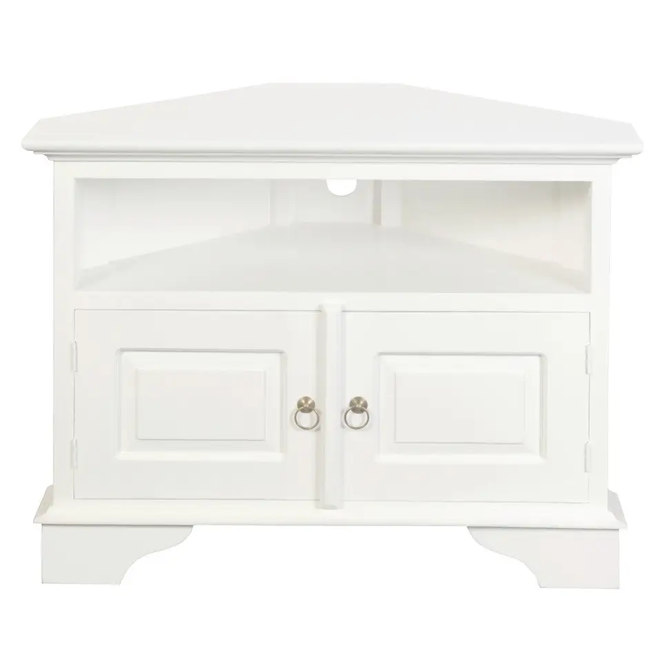 Tasmania 2 Door Corner TV Stand (White) - Home & Garden > Home & Garden Others