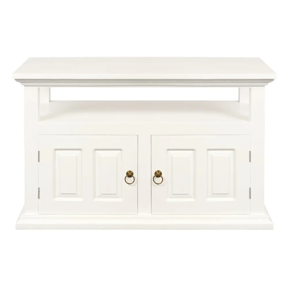 Tasmania 2 Door TV Stand (White) - Furniture > Living Room