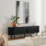 Tate 200cm TV Unit in Black - Furniture > Living Room > TV Units