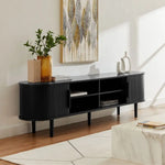 Tate 200cm TV Unit in Black - Furniture > Living Room > TV Units