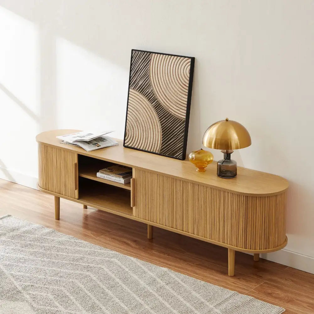 Tate 200cm TV Unit in Natural - Furniture > Living Room > TV Units