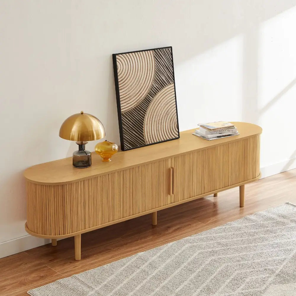 Tate 200cm TV Unit in Natural - Furniture > Living Room > TV Units