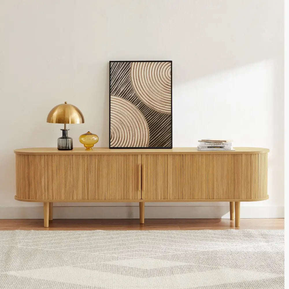 Tate 200cm TV Unit in Natural - Furniture > Living Room > TV Units