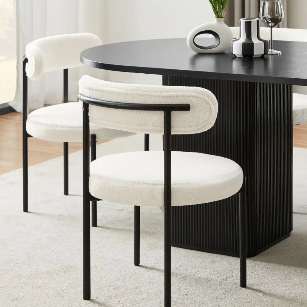 Tate 8 Seater Dining Table in Black - Furniture > Dining > Dining Tables