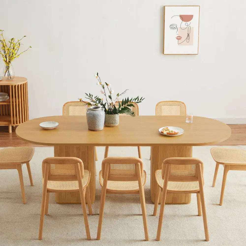 Tate 8 Seater Dining Table in Natural - Furniture > Dining > Dining Tables