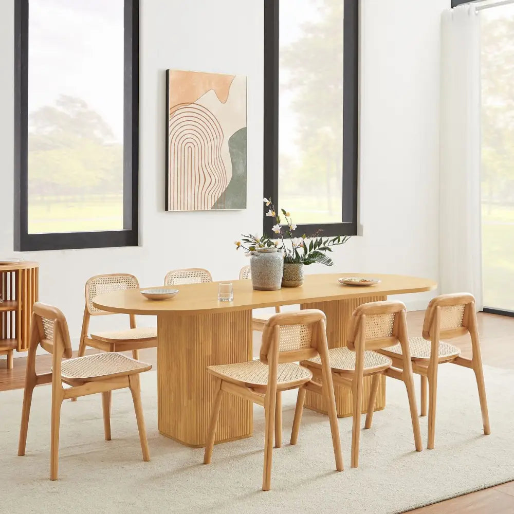 Tate 8 Seater Dining Table in Natural - Furniture > Dining > Dining Tables