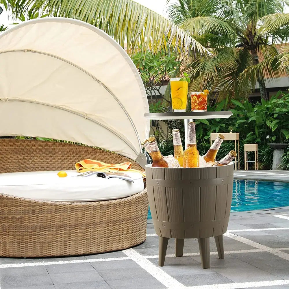 Taupe Cooler Table - Furniture > Outdoor