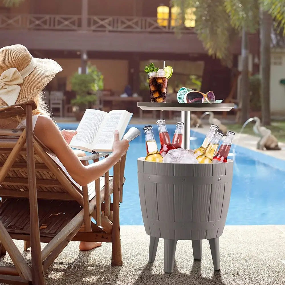 Taupe Cooler Table - Furniture > Outdoor