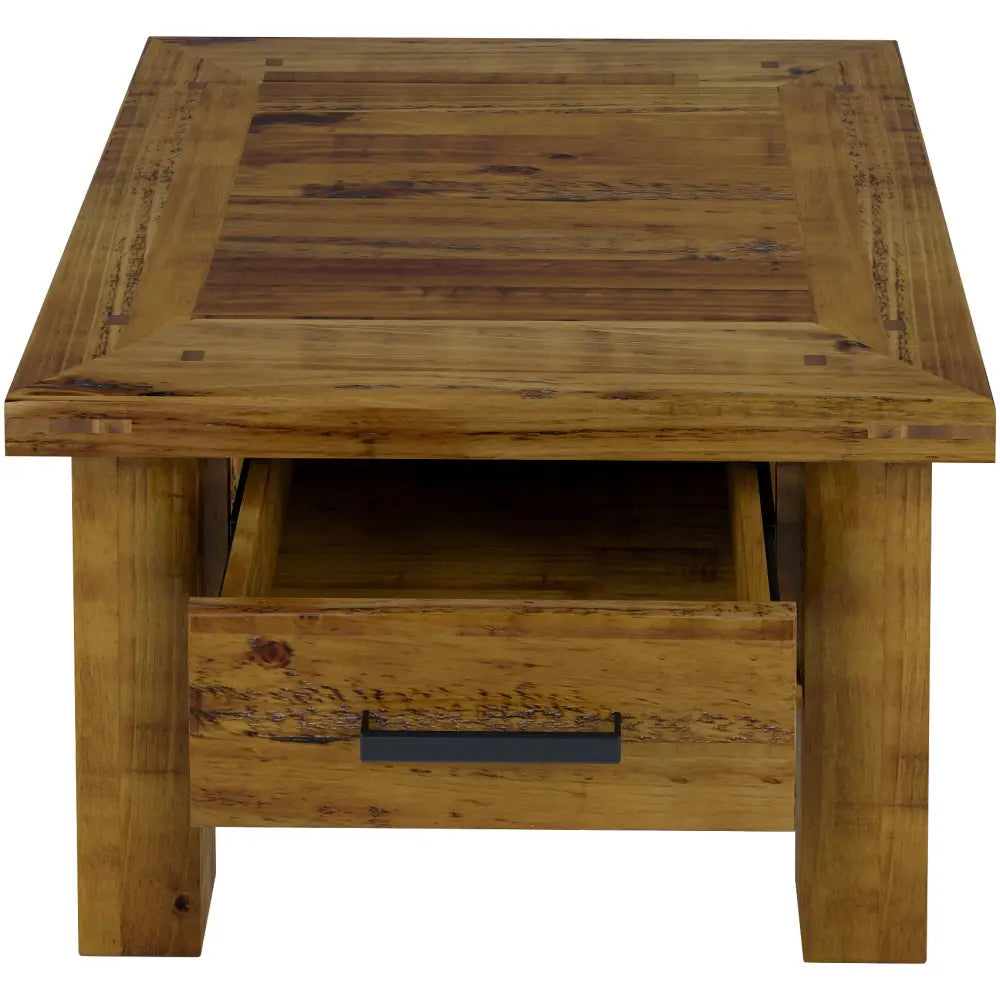 Teasel Lamp Table 70cm Side End Sofa Tables Solid Pine Timber Wood - Rustic Oak - Furniture > Living Room