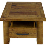 Teasel Lamp Table 70cm Side End Sofa Tables Solid Pine Timber Wood - Rustic Oak - Furniture > Living Room