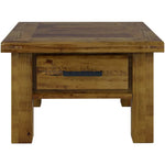 Teasel Lamp Table 70cm Side End Sofa Tables Solid Pine Timber Wood - Rustic Oak - Furniture > Living Room