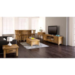 Teasel Lamp Table 70cm Side End Sofa Tables Solid Pine Timber Wood - Rustic Oak - Furniture > Living Room