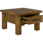 Teasel Lamp Table 70cm Side End Sofa Tables Solid Pine Timber Wood - Rustic Oak - Furniture > Living Room