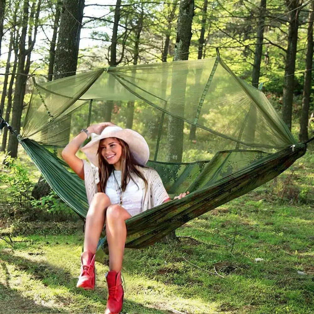 TERRAN Camping Hammock with Mosquito Net - Camouflage - Home & Garden > Hammocks > Hammocks & Accessories