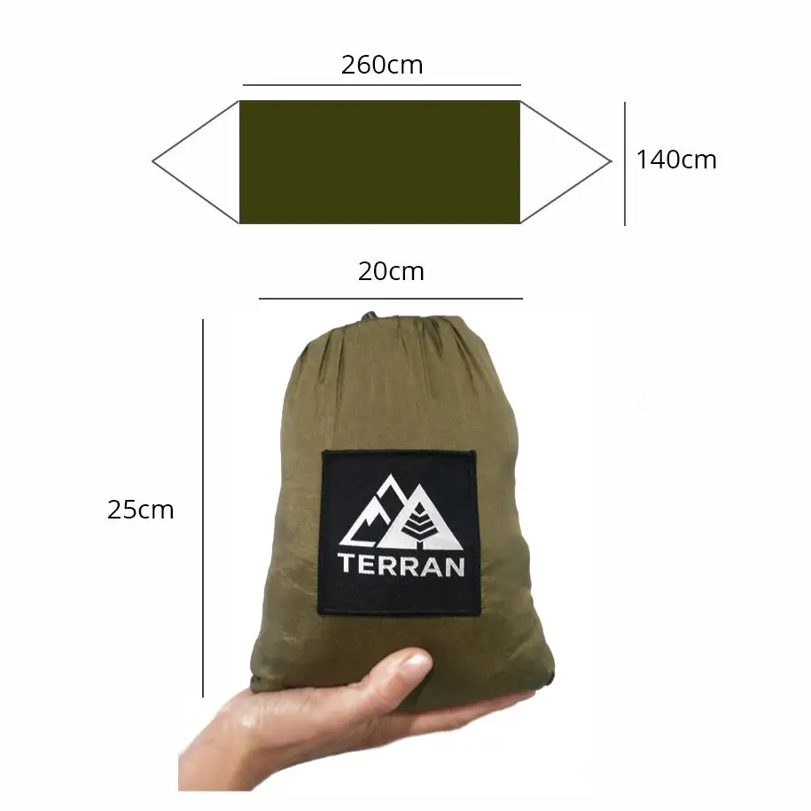 TERRAN Camping Hammock with Mosquito Net - Camouflage - Home & Garden > Hammocks > Hammocks & Accessories