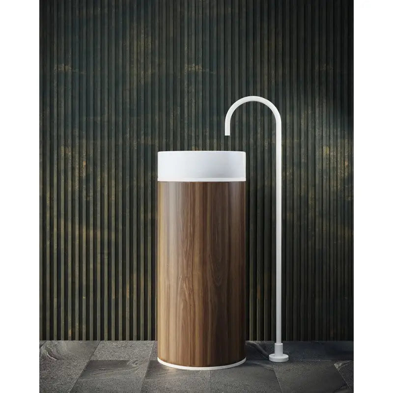 Tesoro pedestal basin Matt White - Furniture > Bathroom