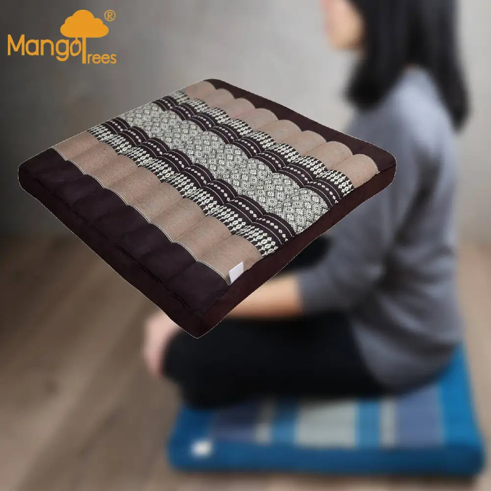Thai Kapok Meditation Cushion Yoga Seat Brown - Home & Garden > Decor