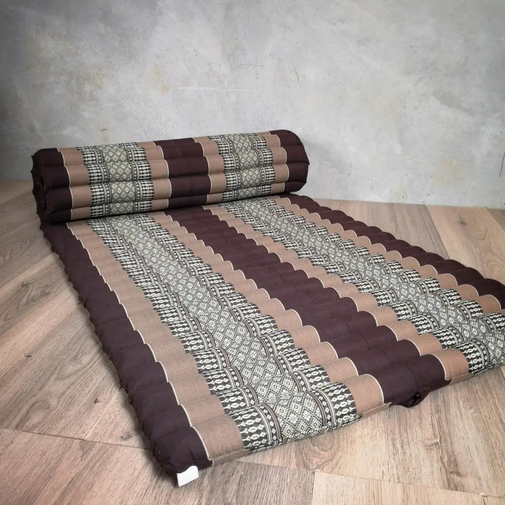 Thai Kapok Roll Up Mattress Foldout Mat Brown - Home & Garden > Decor