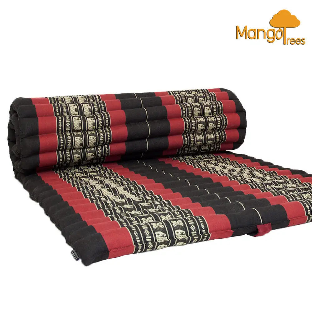 Thai Kapok Roll Up Mattress Foldout Mat RedEle - Home & Garden > Decor