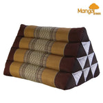 Thai Triangle Pillow Backrest Cushion Kapok Filled Brown - Home & Garden > Decor