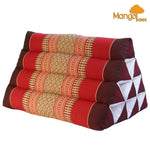 Thai Triangle Pillow Backrest Cushion Kapok Filled Red - Home & Garden > Decor