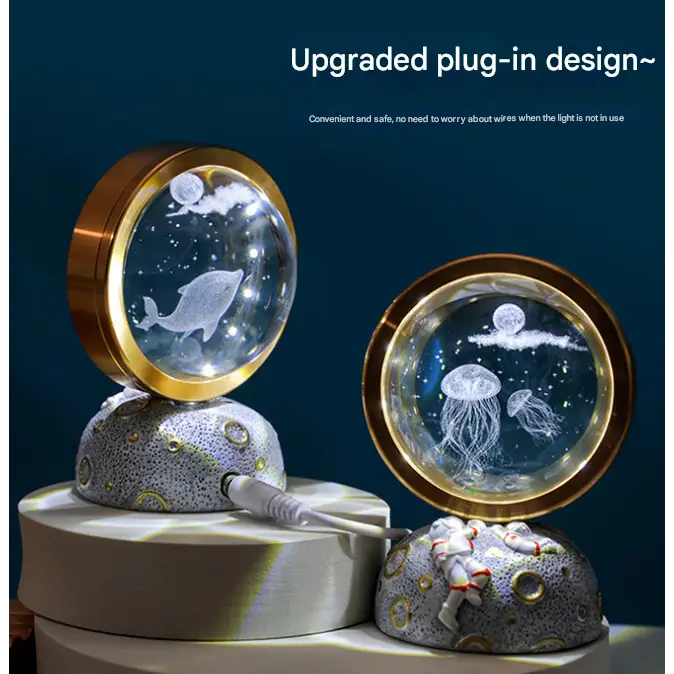 The Moon Galaxy Astronaut LED Night Light - Decorative Space-Themed Lamp with Starry Globe - Home & Garden > Lighting >