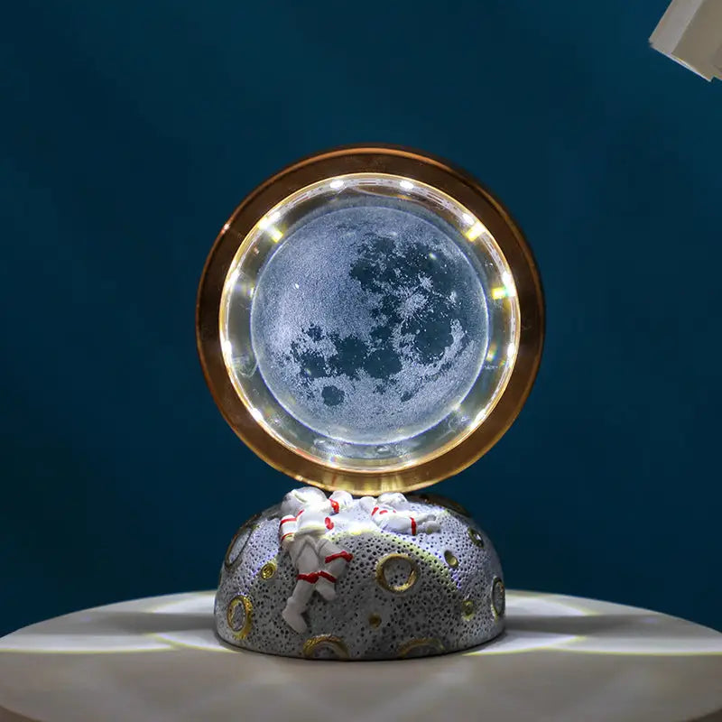 The Moon Galaxy Astronaut LED Night Light - Decorative Space-Themed Lamp with Starry Globe - Home & Garden > Lighting >