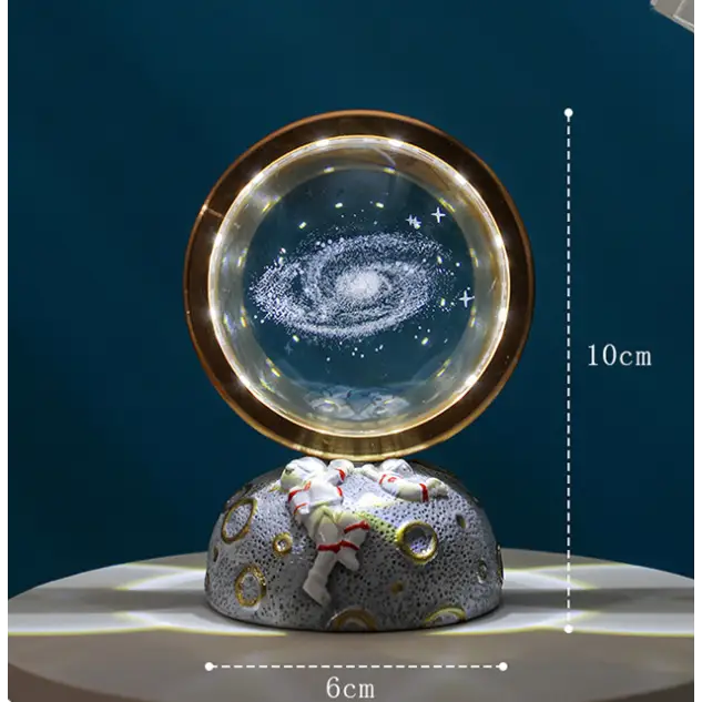 The Moon Galaxy Astronaut LED Night Light - Decorative Space-Themed Lamp with Starry Globe - Home & Garden > Lighting >