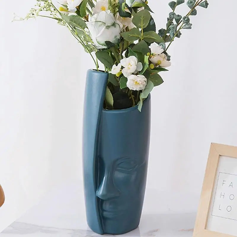 Thickened Drop-proof Vase with Dried Flower Ornaments - Rose Pink - Home & Garden > Decor > Vases & Table Decor