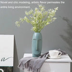 Thickened Pe Vase for Dried Flower Arrangements - Durable Drop-proof and Crack-proof - Sea Blue - Home & Garden > Decor