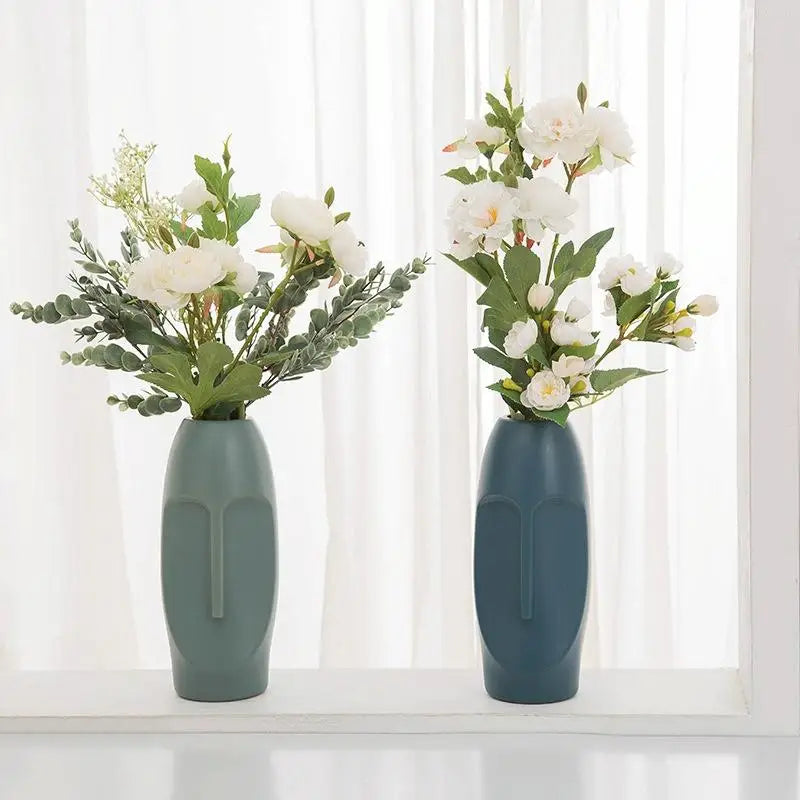 Thickened Pe Vase for Dried Flower Arrangements - Durable Drop-proof and Crack-proof - Light Green - Home & Garden >