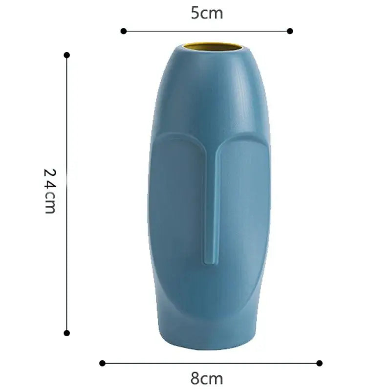 Thickened Pe Vase for Dried Flower Arrangements - Durable Drop-proof and Crack-proof - Light Green - Home & Garden >