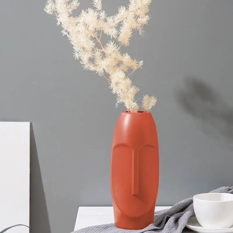 Thickened Pe Vase for Dried Flower Arrangements - Durable Drop-proof and Crack-proof - Rose Pink - Home & Garden >