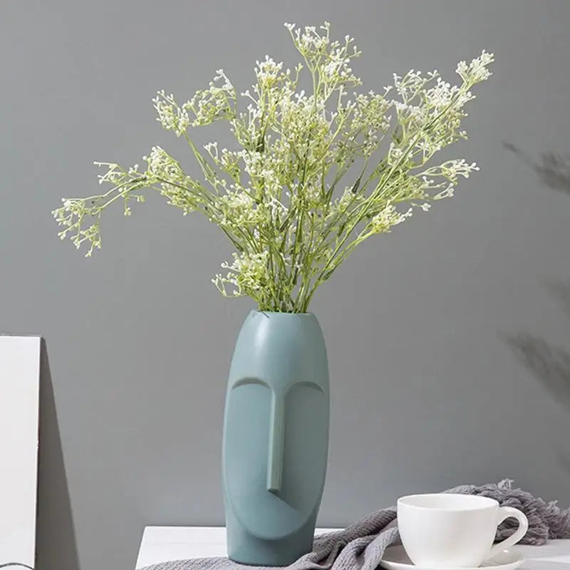 Thickened Pe Vase for Dried Flower Arrangements - Durable Drop-proof and Crack-proof - Light Green - Home & Garden >