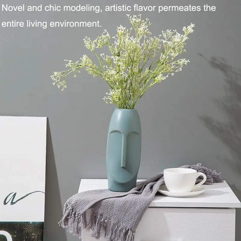 Thickened Pe Vase for Dried Flower Arrangements - Durable Drop-proof and Crack-proof - Light Green - Home & Garden >