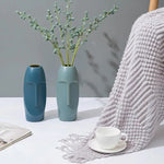 Thickened Pe Vase for Dried Flower Arrangements - Durable Drop-proof and Crack-proof - Sea Blue - Home & Garden > Decor